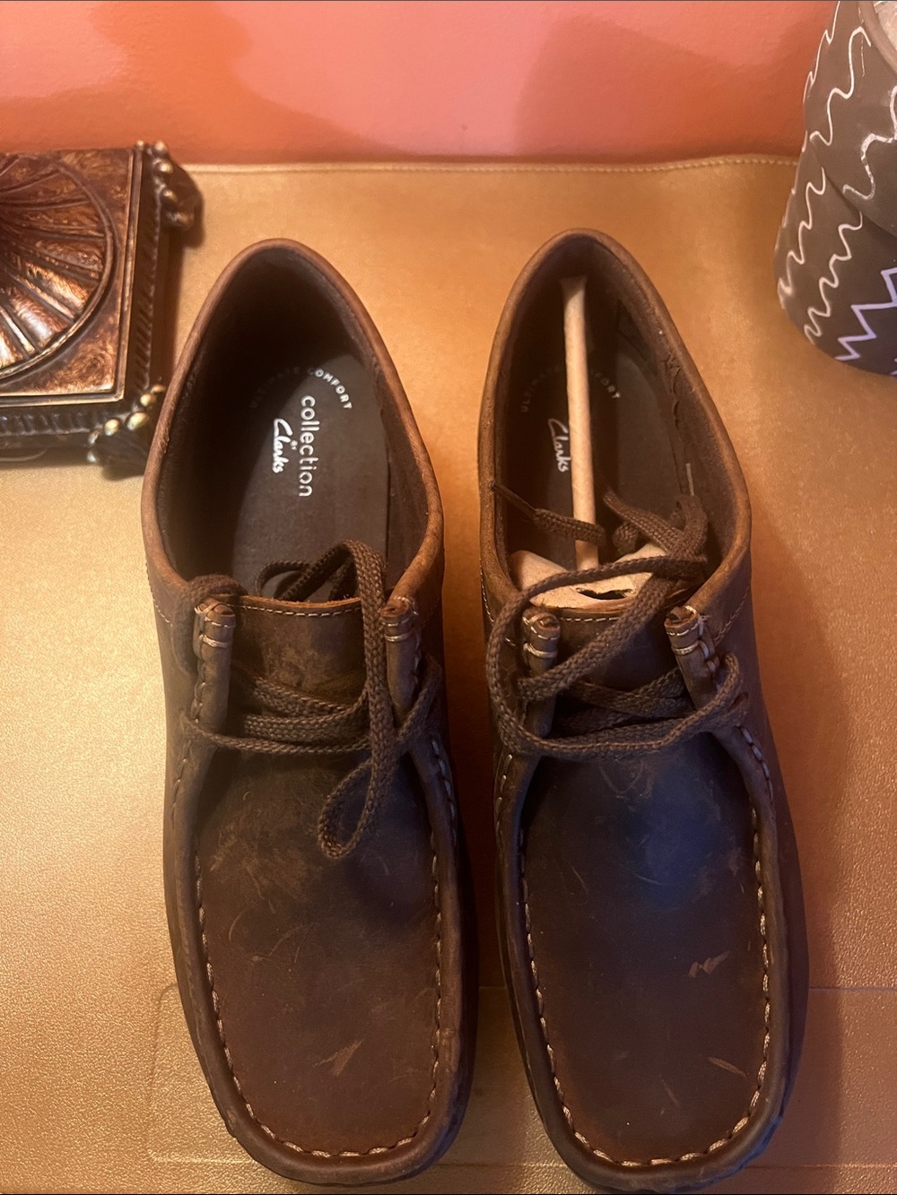 Clark’s women’s Dark Brown Leather Lace-Up Shoes